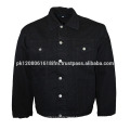 Blue Colour With Fleece And Custom Men Jean Jacket